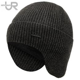 Wide Brim Hats Bucket Men Winter Hat Add Fleece Warm Earflap Cap Stylish Soft Beanie For Male Outdoor Thicken Ski Sports Knitted 230907