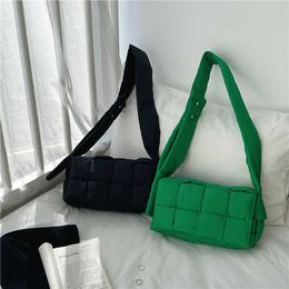 8A quality Cassette Botegss Ventss woven bags for sale version of ins small bag womens cross body versatile single shoulder fashion With Real Logo