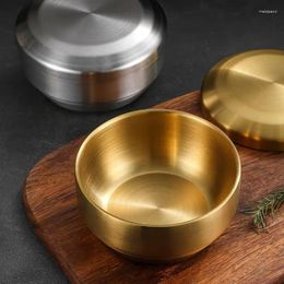 Bowls Quality Unbreakable Soup Bowl Stainless Steel Vegetable Plate With The Cover Creative Korean Style Rice High Salad