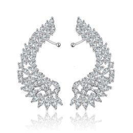 Ear Cuff Senyu Fashion Bridal Jewelry Luxury Ladys Cz Crystal Angel Wing Sweep Wrap Earrings Rhodium Plating Climber Drop Delivery Dh4Ez