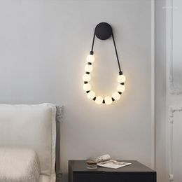 Wall Lamp Own Original Decoration Furniture Living Room Bedroom LED Simple Buddha Bead Shape Lighting Corridor S