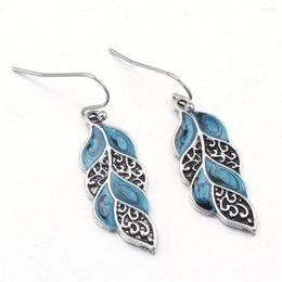 Dangle Earrings Bohemia Vintage Style Blue Vortex Drop For Women Fishing Hook Earring Girl Gift