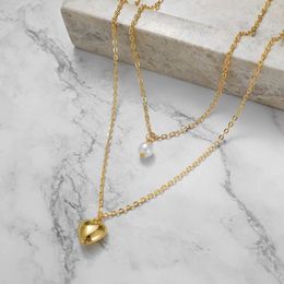 silver necklace chain heart necklaces Jewellery pendants designerssilver accessories designer women gold rose Titanium Steel charm pendant