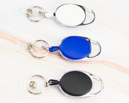 Other Office School Supplies Lot 10pcs Button Strap Key Ring Badge Reel Holder Carabiner Hook Retractable ID Card Roller Clip Waist clip Buckle Hospital 230907