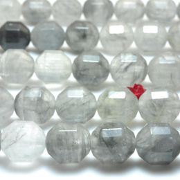 Loose Gemstones Natural Gray Rock Crystal Faceted Double Terminated Point Beads Wholesale Semi Precious Stones Jewelry Making