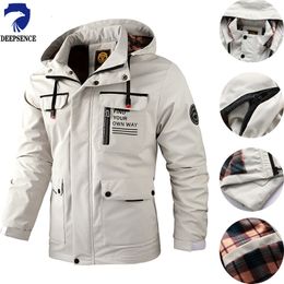 Mens Jackets DEEPSENCE Spring and Autumn Jacket Mens Single Layer Waterproof Windbreaker Outdoor Sports Mountaineering Jacket Men 230906