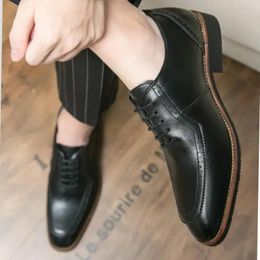 Классические туфли мужские из натуральной кожи, весна 2023, деловая официальная одежда, стильная черная дышащая повседневная обувь с мягкой подошвой
