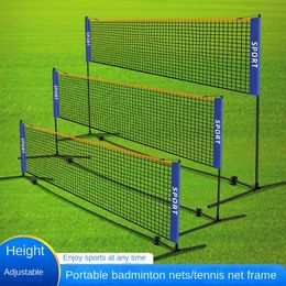 Badminton Sets Portable Badminton Net Easy Setup Volleyball Net For Tennis Pickleball Training Indoor Outdoor Sports Drop 230907