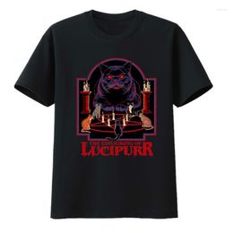 Men's T Shirts The Conjuring Of Lucipurr Cotton T-shirts Top Y2k Style T-shirt Cool Koszulki Summer Casual Camiseta Hombre Camisa Tees