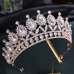 Hair Clips Gorgeous Light Purple Crystal Tiaras And Crowns Women Jewellery Bridal Crown Tiara Diadem Wedding Headpiece Ac