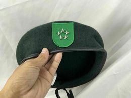 Berets Us Army 9th Special Forces Group Blackish Green Beret Officer 5 Star General Rank Hat All Sizes