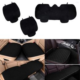 Car Seat Covers 3pcs/Set Universal Front Rear Cover Mat Protector Non-Slip Chair Cushion Black High Quality