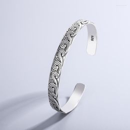 Bangle Arrival Retro Wave Bracelets Silver Plated Jewellery Fashion Spray Personality Sweet Cloud Opening Bangles TYB116