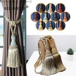 Curtain Poles 2Pcs Home Decoration Accessories Tassel Curtains Tieback Holder Handmade Curtain Rope Tie Back Room Decor Curtain Tieback Modern Q230907