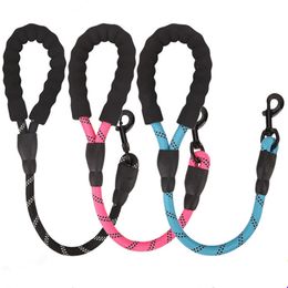 Dog Collars Leashes Leash Reflective Short for Large Dogs Walking Explosionproof Walker Soft Handle Big Pet Supplies 230906