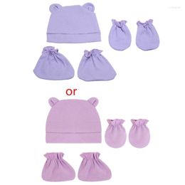 Clothing Sets Born Pography Props Ear Cap Mittens Socks Warm For Infants Toddler Boy Girl Shower Gifts Y55B