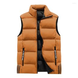 Men's Vests 2023 Men Vest Jacket Sleeveless Man Black White Yellow Male Cotton Waistcoat Size M-5XL 100KG Can Wear