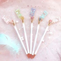 0.5/0.7mm Cute Candy Color Diamond Mechanical Pencil With Shape Pendant Scrapbook Staioney Gifts School Supplies