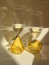 Wine Glasses European Style Creative Fruit Goblet Simple Apple Pear Glass Fresh Cartoon Ins Cute Home Champagne
