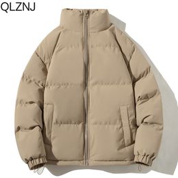 Men's Down Parkas Vintage Down Cotton Padded Jacket Men Winter Warm Stand Collar Bubble Coats Women Parka Streetwear Quilted Jacket Y2k Clothes 230906