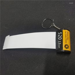 Keychains Sublimation Blank Memory Film Keychain Key Ring Transfer Printing Material 100pcs/lot