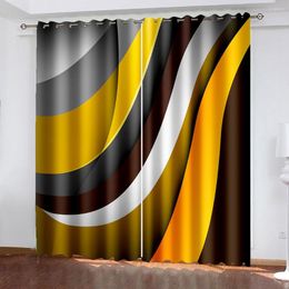 Curtain Fashion Morden Lines Curtains 3D For The Bedroom Kitchen Modern Window