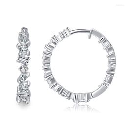 Hoop Earrings Full Inlaid Irregular Zircon Women's Light Luxury Ear Rings