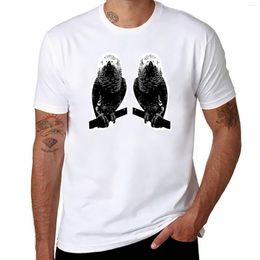 Men's Polos Grey Parrot - African Bird Love Animal T-Shirt Black T Shirt Plus Size Tops Men Clothes