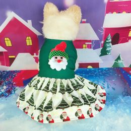 Dog Apparel Pet Clothes Christmas Dress For Dogs Clothing Cat Small Santa Claus Print Cute Fashion Boy Girl Chihuahua Products 2023