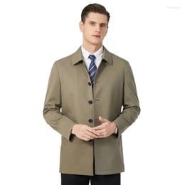 Men's Jackets MLSHP Spring Autumn High Quality Long Sleeve Single Breasted Solid Colour Business Casual Man Outerwear Coats 4XL