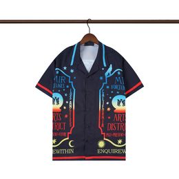 Men Designer Blouses Casual Shirts Fashion Letter Tiger Print Slik Bowling Shirt Mens Plus Size Dress Shirts Summer Short Sleeve T2885