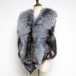 Womens Fur Faux Fur Women Natural Real Fur Vest Lady Warm Soft Fluffy Silver Gilet Outerwear Fashion Casual Good Quality Jackets 230906