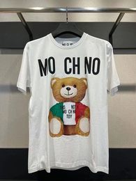 Fashion Women's T-shirt Summer New High Quality Short Sleeve Brand Designer Tees Colour the Bear Round Neck Cotton Italy Luxury Mens Womens Loose Moschino T-shirt 826