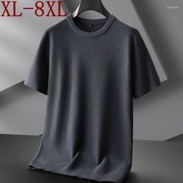 Men's Sweaters 8XL 7XL 6XL 2023 Fall Winter High End Luxury Wool Sweater Men Short Sleeve O-Neck Mens Business Soft Warm Pullovers