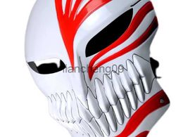 Party Masks Hot Cartoon Death Ichigo Kurosaki Bleach Mask Christmas Dance Masquerade Party Cosplay Halloween Cool Mask Gift for Men Boy Toy x0907