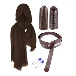 Belts EagleKu Halloween Medieval Knight Renaissance Mid Shoulder Retro Hooded Cloak Cospla Steampunk Costume Props