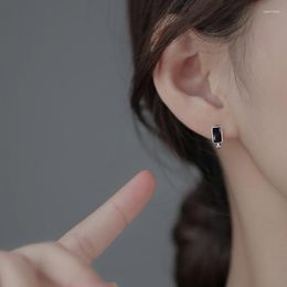 Hoop Earrings 925 Sterling Silver Square Heart Pentagram Earring For Women Girl Geometric Ear Buckle Vintage Minimalist Fine Jewelry
