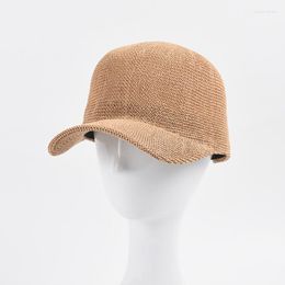 Ball Caps 2023 Unisex Spring Summer Breathable Baseball Cap Outdoor Paper Sun Hats Solid Colour Adjustable Shade Women Beach