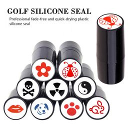 Other Golf Products Golf Ball Stamper Stamp Marker Impression Seal Quickdry Plastic Multicolors Golf adis Accessories Symbol For Golfer Gift 230907