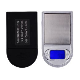 wholesale 100gx0.01g Mini Digital Electronic Pocket Scale Weight Balance 200g 100g 0.01g Portable Lighter Case Diamond Jewellery Scales LL