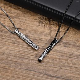 Pendant Necklaces Stainless Steel Viking Symbol Necklace Mens Stylish Geometric Simple Neck Collar Chain Jewellery Gift