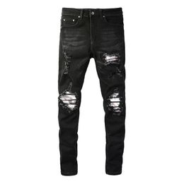 20SS Mens Designer Jeans Distressed Ripped Biker Slim Fit Motorcycle Denim For Men Fashion jean Mans Pants pour hommes #849276i
