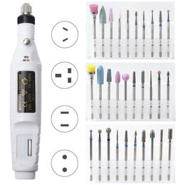 Nail Manicure Set 20000RPM Electric Nail Drill Machine Milling Cutters Set Manicure Drill Pedicure Drill Professional Nail Drill Salon Nail Drill 230809