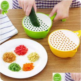 Spoons 1Pcs Plastic Water Ladle Home Kitchen Mtifunctional Baby Food Grinder Long Handle Spoon Drop Delivery Dhiai