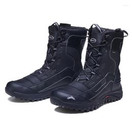 Boots Outdoor Snow Men's Winter Warm Mid Calf Waterproof Durable Boot Non-Slip Climbing Shoes