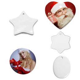 Christmas Sublimation Ceramic Pendant Decoration Ceramics Arts and Crafts Ornament Father's Day