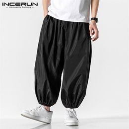 Men's Pants Fashion Men Harem Elastic Waist Joggers 2021 Streetwear Punk Casual Baggy Lantern Trousers Solid Colour INCERUN335u