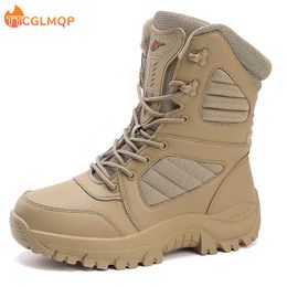 Boots Footwear Military Tactical Mens Boots Special Force Leather Desert Combat Ankle Boots Army Outdoor Men's Shoes Big Size 230907