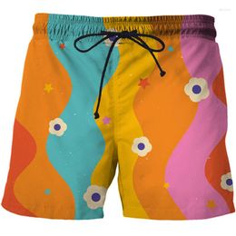 Men's Shorts Swim Custom Summer 3D Abstract Pattern Printing Quick Dry Beach Male Leisure Swimwears Clothing Mens Clothes