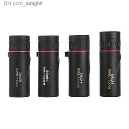 Telescopes 60x21 BAK4 Zoom Monocular Binoculars with Wrist Strap Mini Portable Telescope Optics Scope for Outdoor Camping Hunting Telescope Q230907